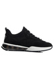 Black and White Canvas Round Toe Platform Lace Up Rubber Shoes