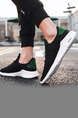 Black and White Mesh Round Toe Platform Lace Up Rubber Shoes
