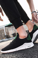 Black and White Mesh Round Toe Platform Lace Up Rubber Shoes
