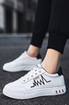 White Leather Round Toe Platform Lace Up Rubber Shoes