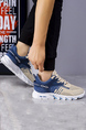 Gray Blue Mesh Round Toe Platform Comfortable Sports Shoes