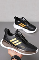 Black Leather Round Toe Platform All-match Sports and Leisure Casual Fashion Shoes