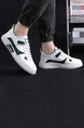 White Leather Round Toe Platform Breathable Lightweight Sports  Casual