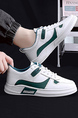 White Leather Round Toe Platform Breathable Lightweight Sports  Casual