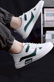 White Leather Round Toe Platform Breathable Lightweight Sports  Casual