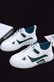 White Leather Round Toe Platform Breathable Lightweight Sports  Casual