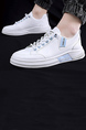 White Leather Round Toe Platform Breathable Soft Bottom Casual Shoes