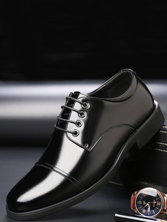 Patent Leather Black Toe Platform Business Formal  Wear Leather Shoes