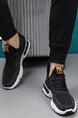 Black Mesh Round Toe Platform Thick Bottom Casual Sports Shoes