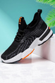 Black Mesh Round Toe Platform Thick Bottom Casual Sports Shoes