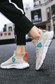 White Mesh Round Toe Platform Breathable Trendy Sports Shoes