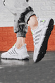 White Mesh Round Toe Platform Breathable Casual Running Shoes