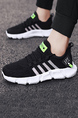 Black Mesh Round Toe Platform Casual Sports Shoes