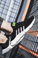 Black Mesh Round Toe Platform Casual Sports Shoes