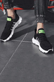 Black Mesh Round Toe Platform Casual Sports Shoes