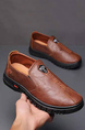 Brown Leather Round Toe Platform Comfortable Leather Shoes Light