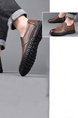 Brown Leather Round Toe Platform Comfortable Leather Shoes Light