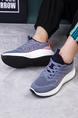 Blue Orange Mesh Round Toe Platform Lace Up Breathable Shoes