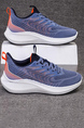 Blue Orange Mesh Round Toe Platform Lace Up Breathable Shoes