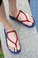 Blue and Red EVA Open Toe Platform 3cm Slippers