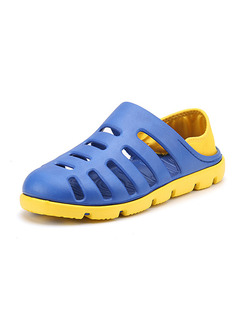 Blue and Yellow EVA Round Toe Platform Comfort 2cm Sandals