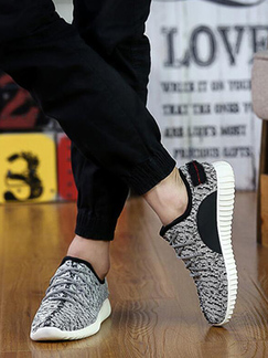 Grey White and Black Canvas Round Toe Platform 3cm Lace Up Rubber Shoes for Casual Sporty Sports