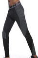 Black and Grey Plus Size Contrast Linking Adjustable Waist Sports Tight Quick Dry Men Pants for Sports Fitness Outdoor