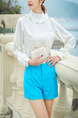 Blue High-Waist Wide-Leg Shorts for Casual Party