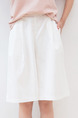 White Loose Wide-Leg Shorts for Casual