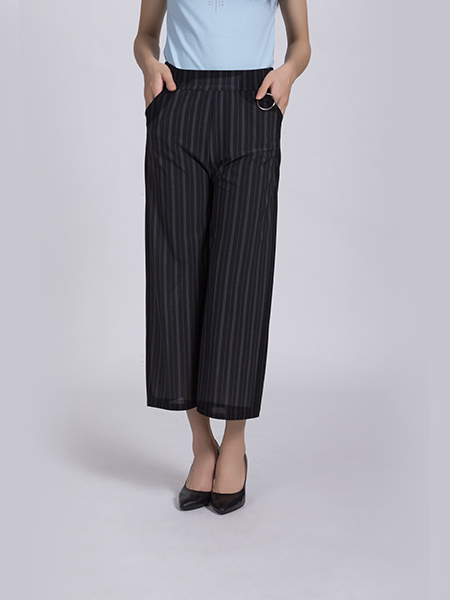 Black Three Quarter Pants for Casual