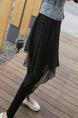 Black Irregular Seem-Two Pants for Casual Party