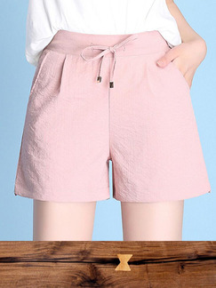 Pink Loose Wide-Leg Shorts for Casual Party