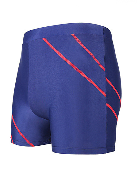 Blue Contrast Trunks Polyester Swim Shorts Swimwear