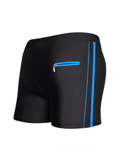 Black and Blue Trunks Contrast Nylon Swim Shorts Swimwear