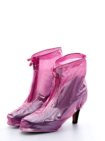 Pink PVC Waterproof  Shoes for Rain