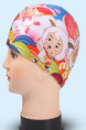 Colorful Children Commom Cartoon Cap Girl Swimwear for Swimming