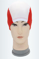 Red and White Women Contrast Cap Swimwear for Swimming