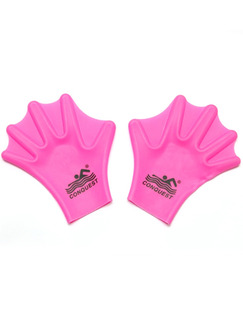 Pink Women Webbed Gloves Swimwear for Swimming Snorkeling