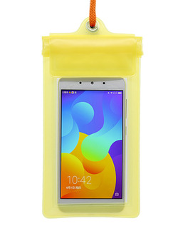 Yellow Unisex Phone Waterproof Swimwear Bag for Swimming
