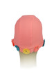 Pink Colorful Girl Flanger Flowers Cap Swimwear for Swimming