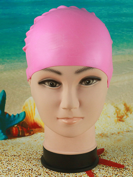 Pink Women Waterproof Cap Swimwear for Swimming