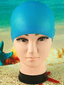 Blue Adults Unisex Waterproof Cap Swimwear for Swimming