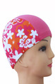 Pink Colorful Girl Located Printing Cap Swimwear for Swimming