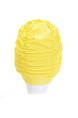 Yellow Women Long-Hair Ear Protection Cap Swimwear for Swimming