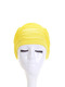 Yellow Women Long-Hair Ear Protection Cap Swimwear for Swimming
