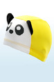 White Black and Yellow Children Common Cartoon Contrast Cap Swimwear for Swimming