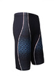 Black Plus Size Contrast Located Printing Swim Shorts Swimwear for Swimming