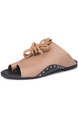 Brown and Black Leather Open Toe Platform Strappy 1cm Sandals