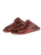 Red and Brown Leather Open Toe Platform Strappy 1cm Sandals
