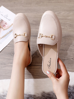 Pink Round Toe Flats Shoes